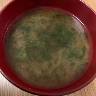 ＊めかぶと大根の葉のおろし味噌汁＊